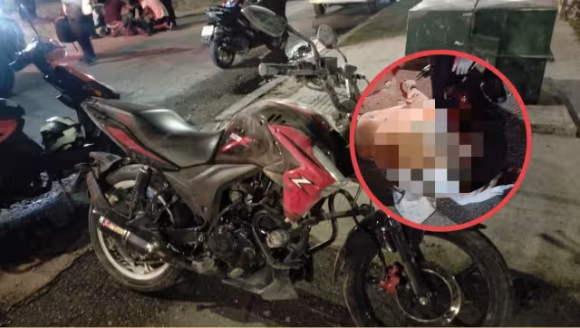 El hombre quedó tendido en el suelo sin vida