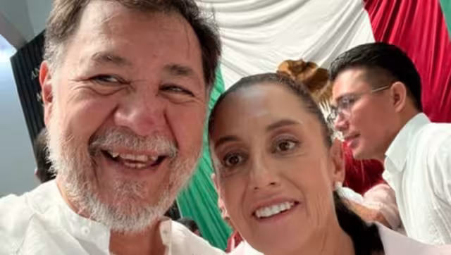 Gerardo Fernández Noroña acompaña a Claudia Sheinbaum