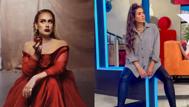 Adele asistió a un juego de la NBA donde se dejó ver maquillada y arreglada de tal forma que los usuarios de Twitter compararon el físico de la cantante con Galilea Montijo
