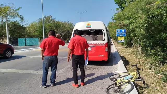 El ciclista tuvo que ser canalizado a un hospital privado