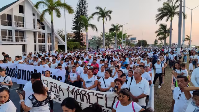 Así luce la manifestación en Campeche