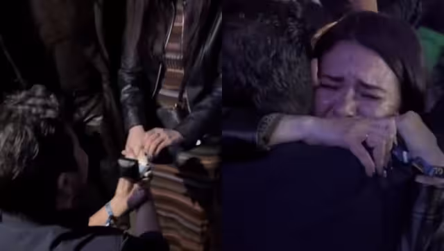 Una pareja se comprometió en el concierto de The Cure