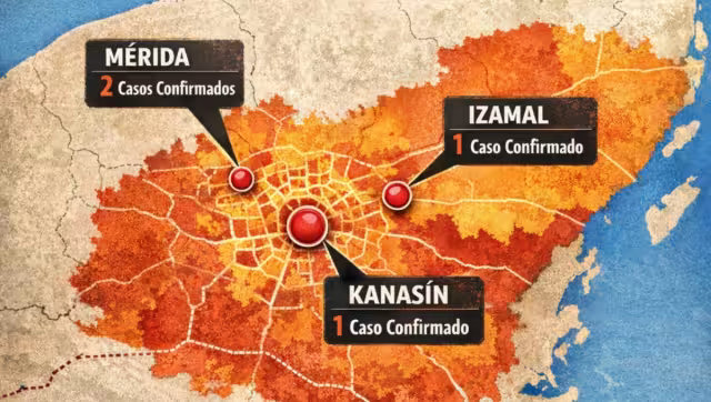 Se distribuyen los casos confirmados de sarampión en tres municipios de Yucatán