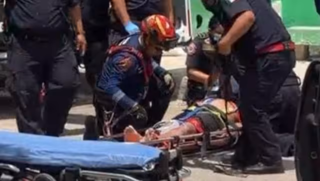 El trabajador fue trasladado de emergencia a un hospital