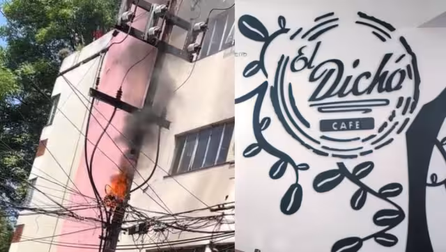 Así lucía el incendio en el establecimiento