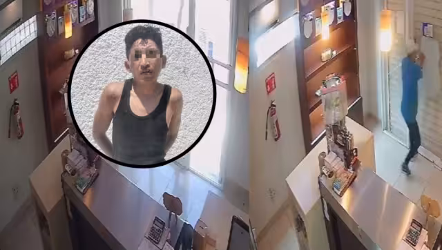 El sospechoso identificado como Jonás “N”, quien es señalado por el delito de robo con violencia