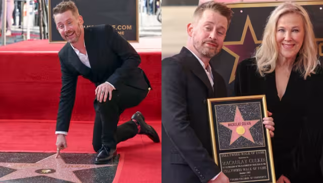 Catherine O'Hara, quien interpretó a su madre en 'Mi Pobre Angelito', fue quien le entregó la Estrella de la Fama