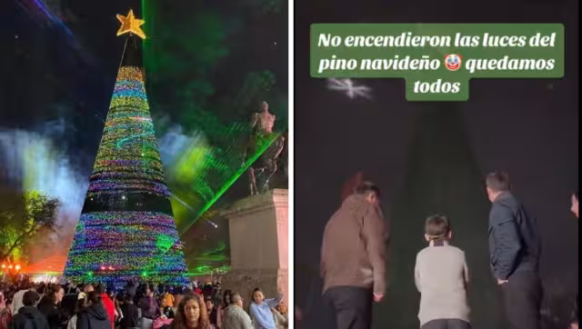 El árbol navideño no encendió en su totalidad