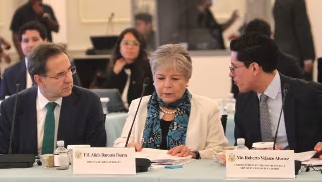Al centro, Alicia Bárcena. titular de la Secretaría de Relaciones Exteriores
