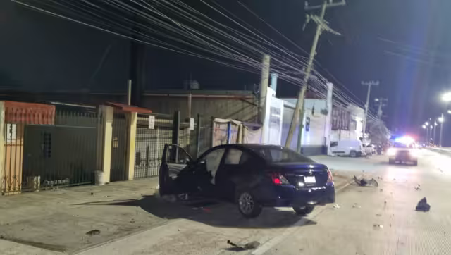 El automovilista abandonó el lugar del siniestro.