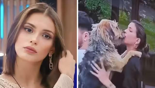 La modelo fue criticada por demostrar demasiado afecto al perrito