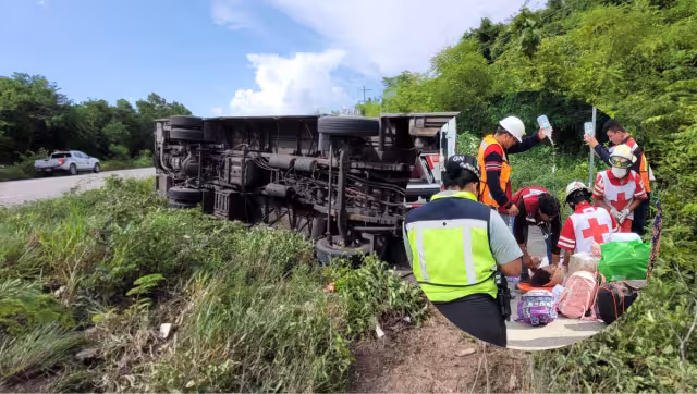 El autobús venía de Veracruz con destino a Playa del Carmen