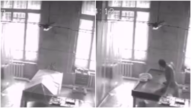 En el video se observa al fallecido, quien se encuentra acostado en una camilla y cubierto de pies a cabeza con una manta blanca, moverse poco a poco