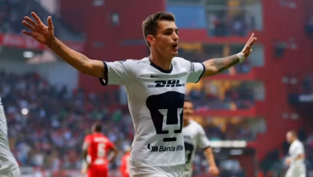 Desde su llegada en enero del 2020, le bastaron casi cuatro años a Dinenno para entrar dentro del top 10 de máximos goleadores de los Pumas de la UNAM

