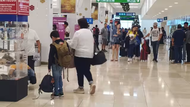 A pesar de las lluvias, el aeropuerto de Mérida opera con normalidad