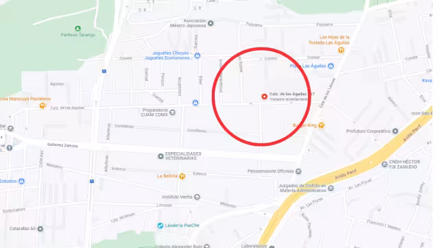 El lugar exacto del epicentro. Foto: Especial