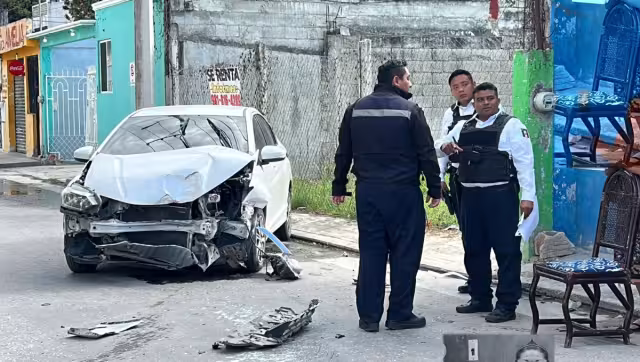 La mujer terminó con heridas en el cuello tras el accidente