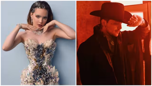 Durante el último concierto de Christian Nodal, Belinda se dejó ver a unos cuantos metros del cantante, mientras él ofrecía un show