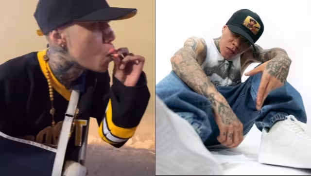 El cantante Santa Fe Klan compartió una historia en su Instagram donde se nota herido