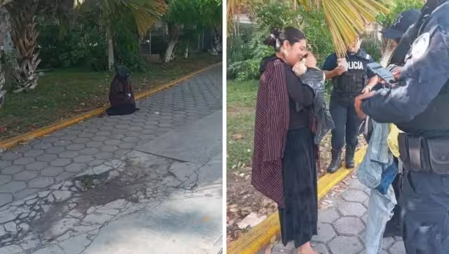 La mujer se retiró del lugar ante el descontento de los testigos