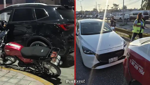 Percances en Cuatro Carriles y colonia Benito Juárez dejan daños y un lesionado