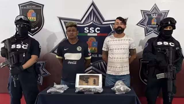 Los dos hombres quedaron a disposición de la Fiscalía Antinarcomenudeo de Cancún