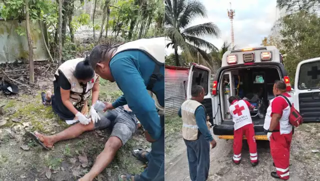 Motociclista casi pierde la vida tras impactar contra un poste de luz en Cacao, Ribera del Río Hondo