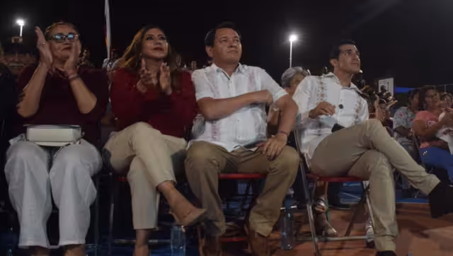 Al lugar acudió el candidato a la Alcaldía de Mérida, Rommel Pacheco