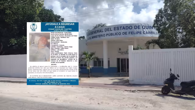 El señor Cesar Aguilar Castro fue visto por última vez el pasado 8 de mayo en el municipio de Felipe Carrillo Puerto