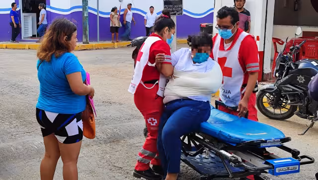 Sin embargo, derrapó y cayó sobre su costado derecho