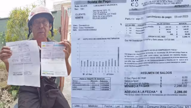 Luis Alberto Valencia cambió la línea que alimenta su tinaco, pero igualmente le llegó una factura de mil 850 pesos; para que revisen la falla le cobran 380 pesos. (