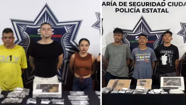 Los presuntos “tiradores” quedaron a disposición de la Fiscalía Especializada en Combate al Delito de Narcomenudeo por probables delitos contra la salud
Los presuntos “tiradores” quedaron a disposición de la Fiscalía Especializada en Combate al Delito de Narcomenudeo por probables delitos contra la salud
