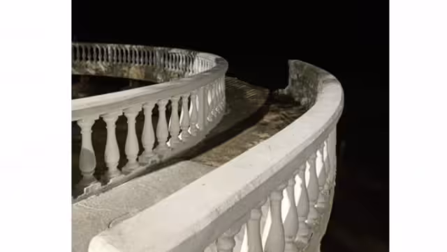 Se derrumba andador en parque de la Virgen de la Bahía en Chetumal