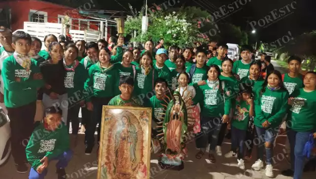 Mamantel Viejo recibe peregrinos en vísperas de la fiesta de la Virgen de Guadalupe