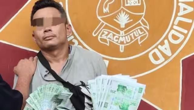 El hombre tenía más de mil pesos en billetes falsos en Motul