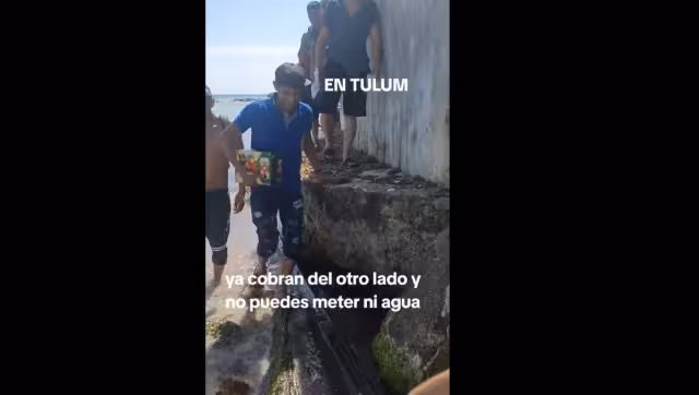 El video fue tomado desde un playa en Tulum
