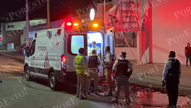 El herido fue traslado al hospital para una mejor atención médica