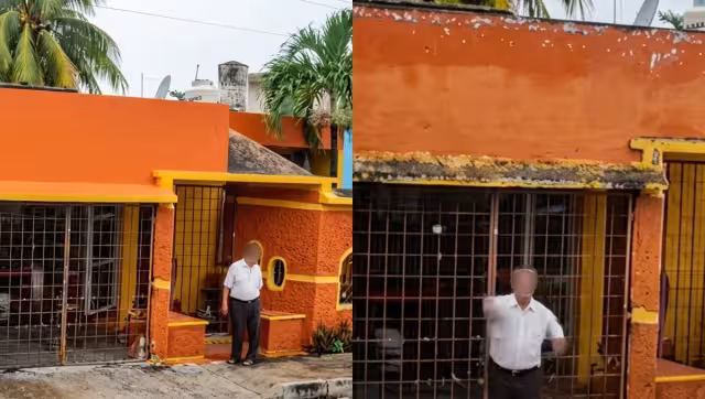 El vecino fue captado en video cuando arrojaba huevos a las casas