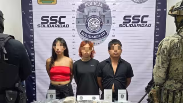 Las tres personas quedaron a disposición de la FGE Quintana Roo