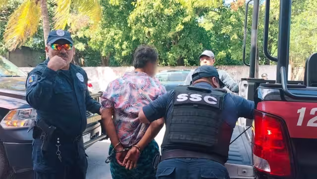 El hombre intentó darse a la fuga en un auto, pero no llegó lejos.