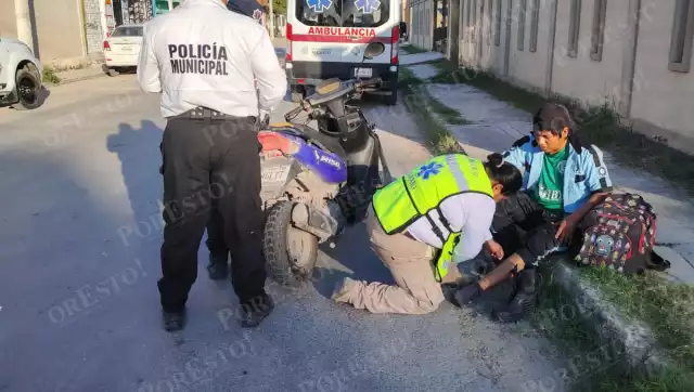 Guardia de seguridad sufre accidente en motocicleta Italika en Campeche