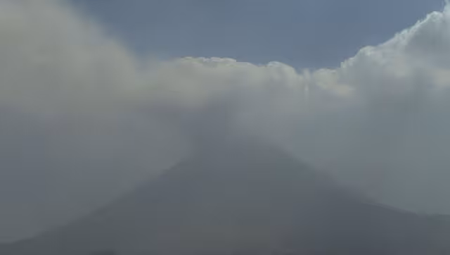 Así luce el volcán Popocatépetl este 28 de febrero