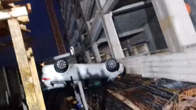 La mujer fue trasladada al hospital, luego del accidente