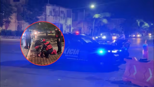 Un motociclista resultó herido al caer sobre varillas de acero en la avenida Chemuyil.