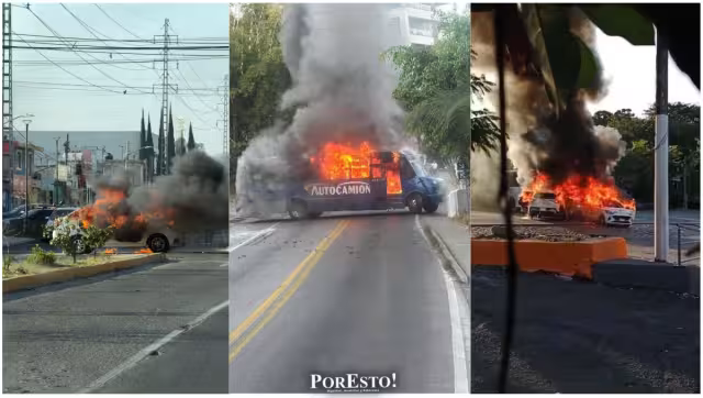 Narco bloquea y quema vehículos en la carretera Maravatío–Morelia