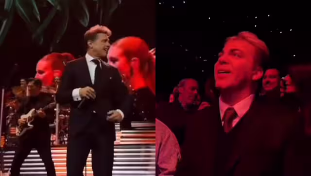 En todo momento se le vio a Cristian cantando los éxitos de su más acérrimo rival. Foto: Especial