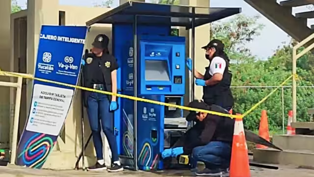 La policía detuvo al sujeto por vandalizar el cajero de Va y Ven