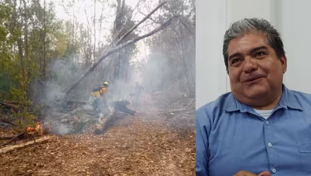 En el ejido 5 de febrero hay 54 combatientes de fuego en labores