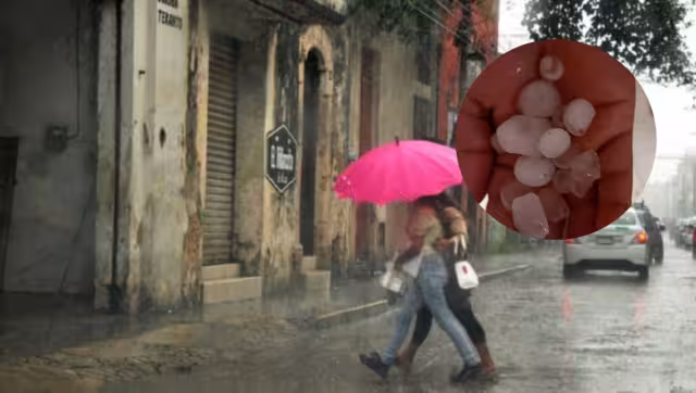 Con esta lluvia da tregua el calor que azota a Yucatán