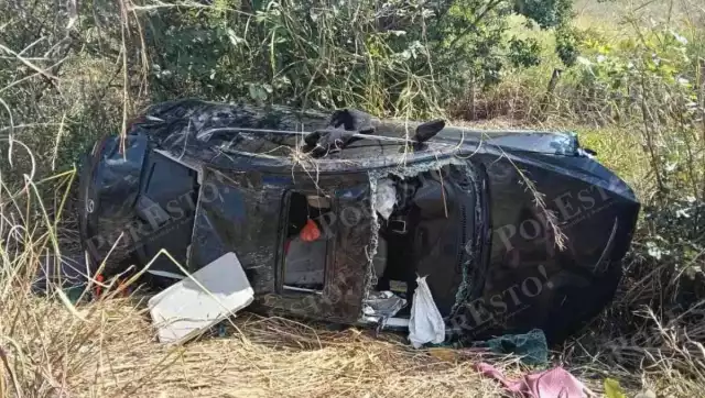 Tres lesionados, entre ellos un menor, tras volcadura en la vía Escárcega–Villahermosa